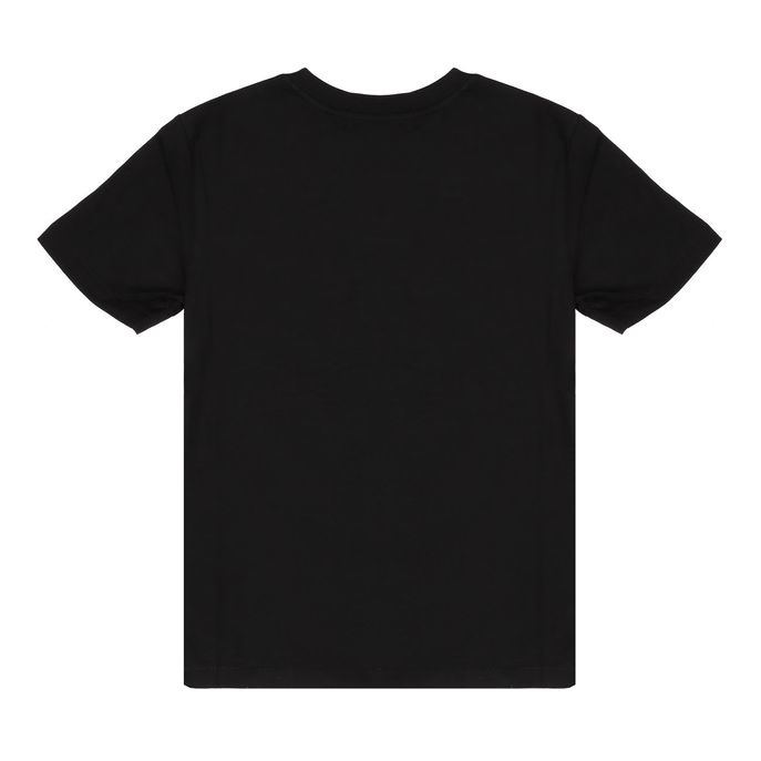 T-SHIRT MEZZA MANICA CON STAMPA LOGO Bambino Nero