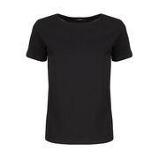 EMPORIO ARMANI T-SHIRT OVER CON MANICHE A SCESA Donna Bianco Logo argento