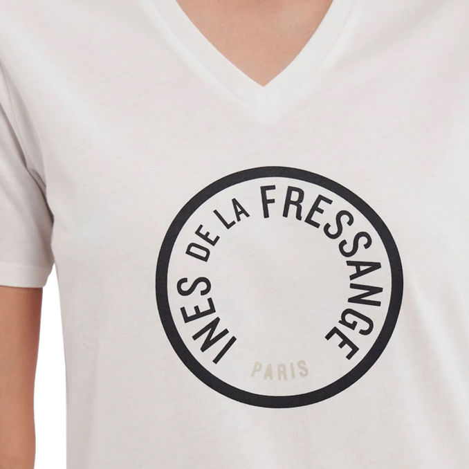 T-SHIRT PIA Donna Ecru Black