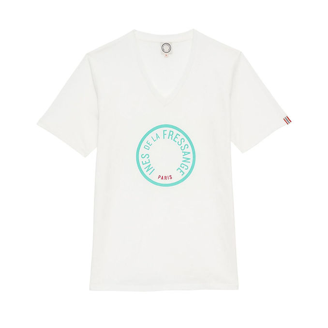 T-SHIRT PIA Donna Ecru Turquoise