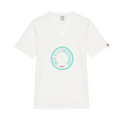 T-SHIRT PIA Donna Ecru Turquoise  T-SHIRT PIA Donna Ecru Turquoise