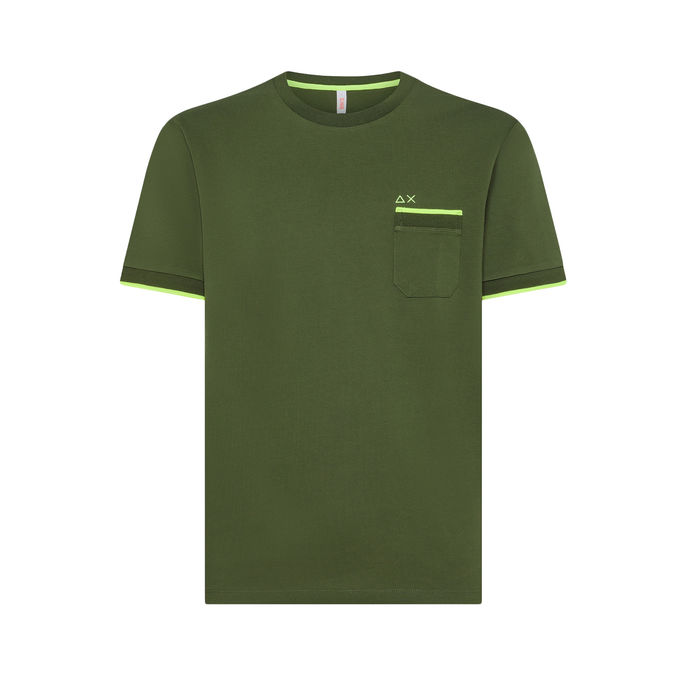 T-SHIRT PROFILI SOTTILI Uomo Verde