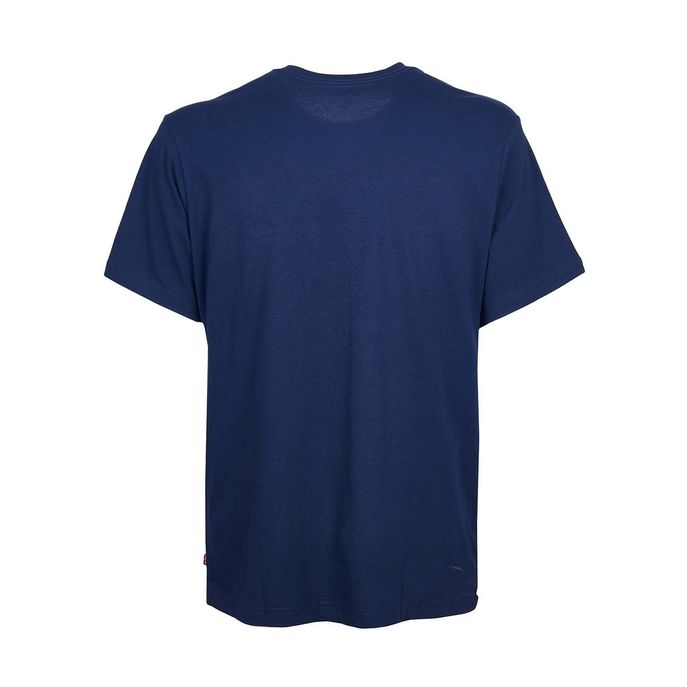 T-SHIRT RELAXED GRAPHIC CON LOGO SERIF Uomo Blu navy Bianco