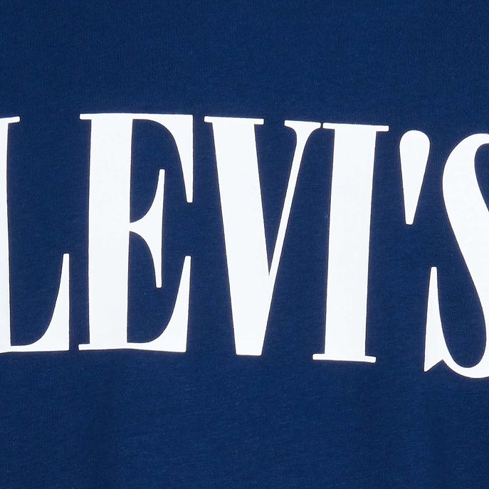 T-SHIRT RELAXED GRAPHIC CON LOGO SERIF Uomo Blu navy Bianco