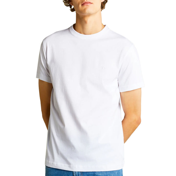 T-SHIRT RICAMO SU PETTO Uomo Bianco