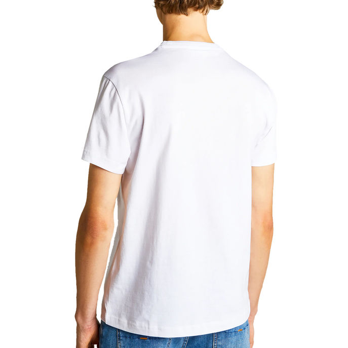 T-SHIRT RICAMO SU PETTO Uomo Bianco