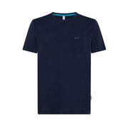 T-SHIRT ROUND SOLID POCKET Uomo Navy blue T-SHIRT ROUND SOLID POCKET Uomo Navy blue