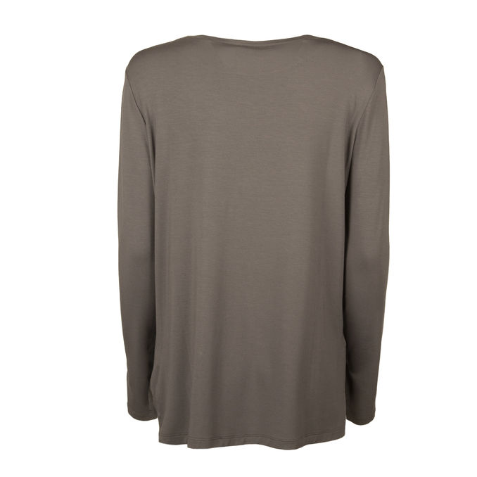 T.SHIRT SCOLLO BARCA VISCOSA STRETCH Donna Silver