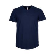 T-SHIRT SCOLLO V E FONDO STONDATO Uomo Navy Blue T-SHIRT SCOLLO V E FONDO STONDATO Uomo Navy Blue