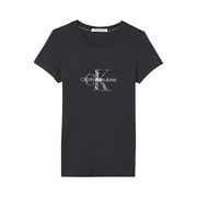 T-SHIRT SEASONAL FILLED MONOGRAM Donna Black T-SHIRT SEASONAL FILLED MONOGRAM Donna Black