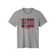 T-SHIRT SIROL CON STAMPA FLAG Uomo Medium Grey Melange T-SHIRT SIROL CON STAMPA FLAG Uomo Medium Grey Melange