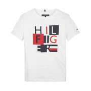 T-SHIRT SQUARES LOGO Bimbo Bianco Rosso Navy T-SHIRT SQUARES LOGO Bimbo Bianco Rosso Navy