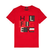 T-SHIRT SQUARES LOGO Bimbo Bianco Rosso Navy T-SHIRT SQUARES LOGO Bimbo Bianco Rosso Navy