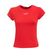 T-SHIRT STACKED LOGO TIGHT Donna Strawberry Field T-SHIRT STACKED LOGO TIGHT Donna Strawberry Field