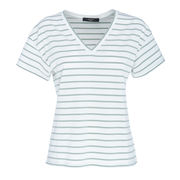 T-SHIRT TASTO IN JERSEY DI COTONE Donna Bianco Verde T-SHIRT TASTO IN JERSEY DI COTONE Donna Bianco Verde