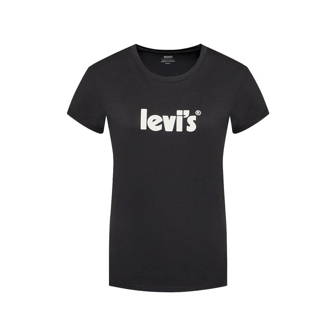 T-SHIRT THE PERFECT TEE SEASONAL POSTER LOGO Donna Caviar Blk