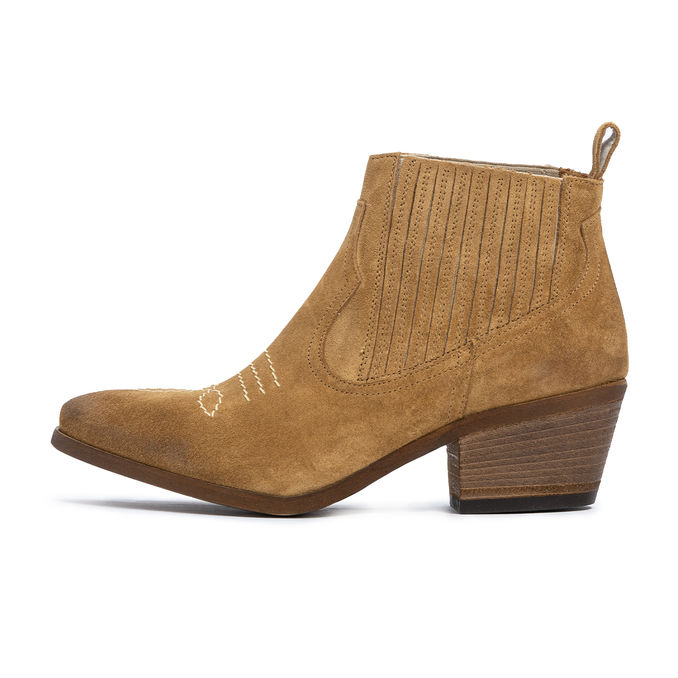 TEXANO IN SUEDE CON TACCO Donna Cola
