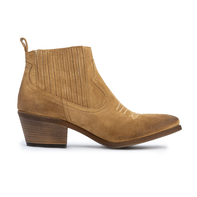 TEXANO IN SUEDE CON TACCO Donna Cola