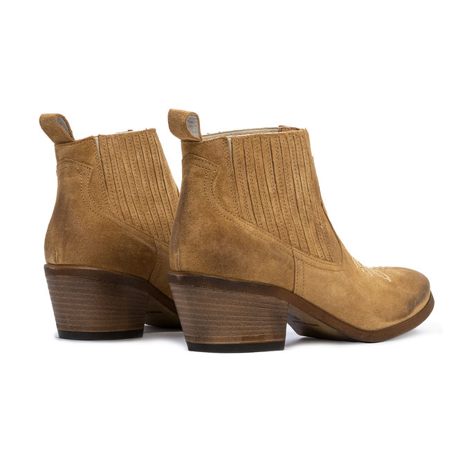 TEXANO IN SUEDE CON TACCO Donna Cola