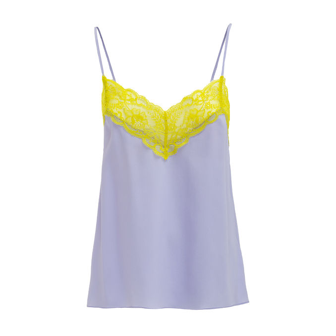 TOP ACETATO CON PIZZO Donna Iris