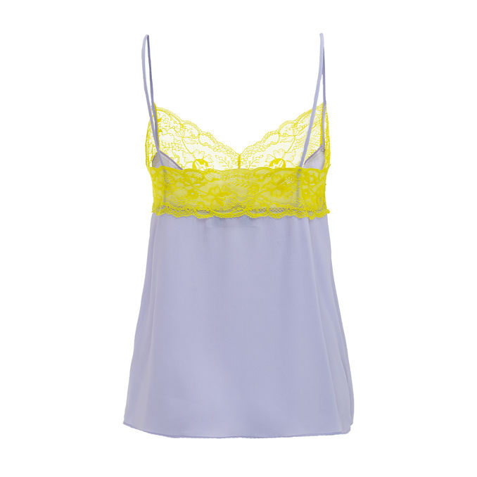 TOP ACETATO CON PIZZO Donna Iris