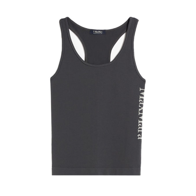 TOP FORTUNA CON LOGO LATERALE Donna Grigio Scuro