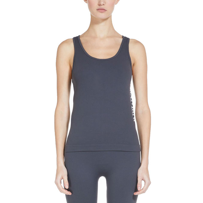 TOP FORTUNA CON LOGO LATERALE Donna Grigio Scuro