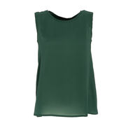 TOP FRANCO IN CREPE DE CHINE DI SETA Donna Verdone TOP FRANCO IN CREPE DE CHINE DI SETA Donna Verdone