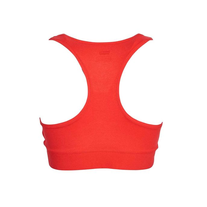 TOP GRAPHIC SPORT BRALETTE Donna Rosso Bianco