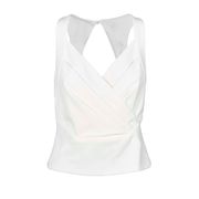 TOP INCROCIATO IN JERSEY CON DRAPPEGGIO Donna Nero TOP INCROCIATO IN JERSEY CON DRAPPEGGIO Donna Nero