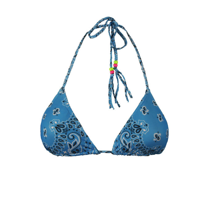 TOP LEAH CLASSIC TRIANGLE TOP Donna Azzurro