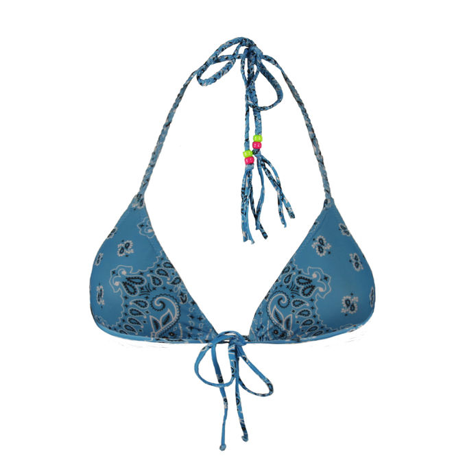 TOP LEAH CLASSIC TRIANGLE TOP Donna Azzurro