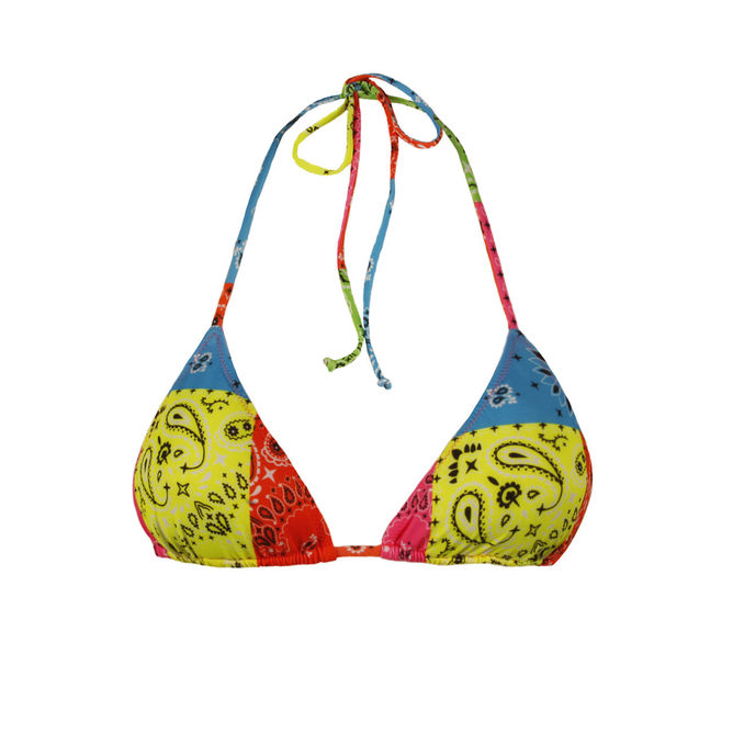 TOP LEAH CLASSIC TRIANGLE TOP Donna Bandana Round Fluo