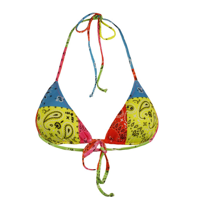 TOP LEAH CLASSIC TRIANGLE TOP Donna Bandana Round Fluo