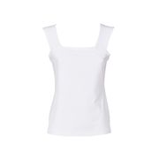 TOP SCOLLO QUADRO IN JERSEY Donna Vaniglia TOP SCOLLO QUADRO IN JERSEY Donna Vaniglia