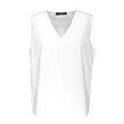 TOP URBINO IN POPELINE E JERSEY DI COTONE Donna Off White TOP URBINO IN POPELINE E JERSEY DI COTONE Donna Off White