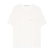 TOP VESPRO SETA Donna Bianco Vaniglia TOP VESPRO SETA Donna Bianco Vaniglia