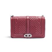 TRACOLLA GEO QUILTED LOVE IN PELLE Donna Argento Bordeaux TRACOLLA GEO QUILTED LOVE IN PELLE Donna Argento Bordeaux