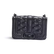 TRACOLLA MINI LOVE CROSSBODY IN PELLE TRAPUNTATA Donna Black TRACOLLA MINI LOVE CROSSBODY IN PELLE TRAPUNTATA Donna Black