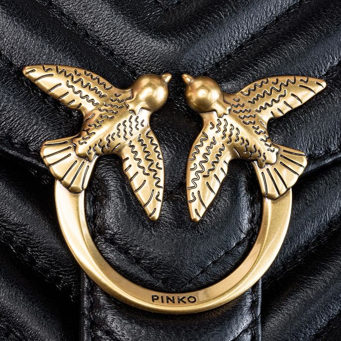 TRACOLLA MINI LOVE TOP HANDLE CHEVRON Donna Nero