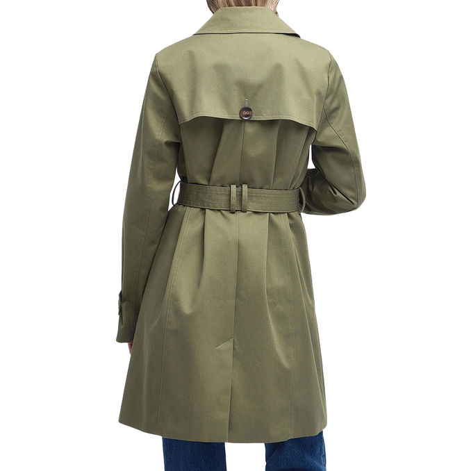 TRENCH CORTO GRETA Donna Olive Ancient Popla