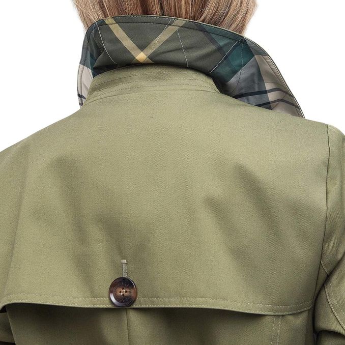 TRENCH CORTO GRETA Donna Olive Ancient Popla