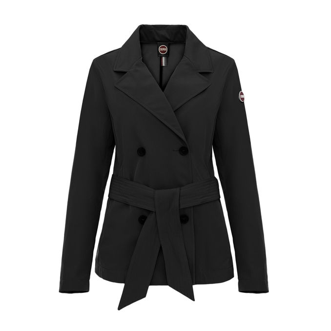 TRENCH CORTO SOFTSHELL Donna Nero