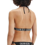 Brasiliana bikini nera con fascia con logo a contrasto di Calvin Klein in  Nero