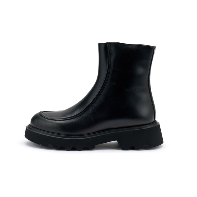 TRONCHETTO ZIP IN PELLE Donna Nero