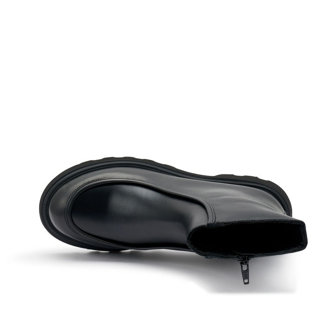 TRONCHETTO ZIP IN PELLE Donna Nero