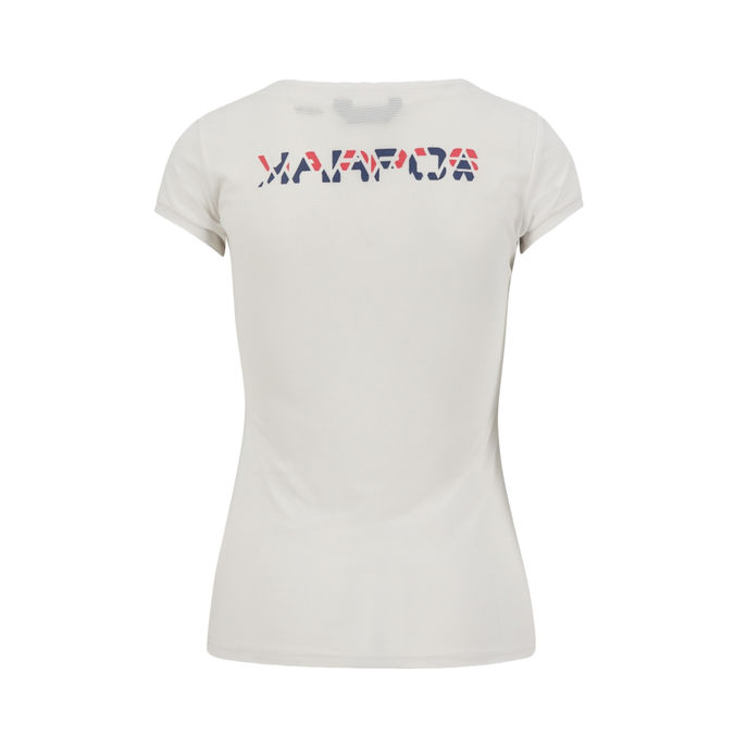 TSHIRT LOMA Donna Cloud Dancer Hot Coral Vintage