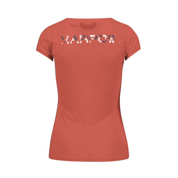 TSHIRT LOMA Donna Hot Coral Vintage Indigo Cloud