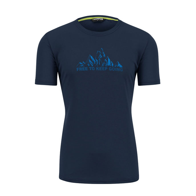 TSHIRT LOMA PRINT Uomo Outer Space Indigo Blue Tangerin