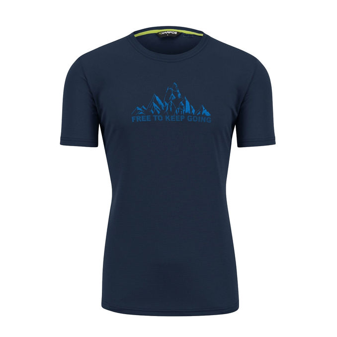 TSHIRT LOMA PRINT Uomo Outer Space Indigo Blue Tangerin